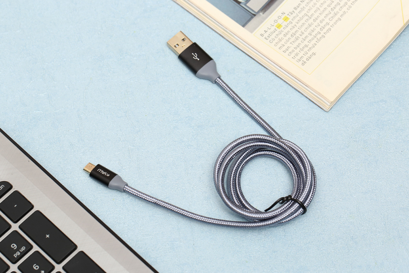 Cáp Micro USB 1m eValu LTM -01 Xám