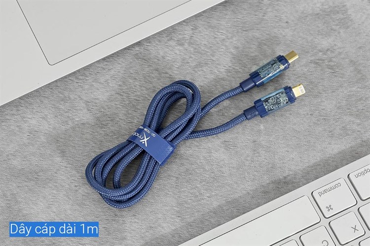 Cáp Type C - Lightning 1m Xmobile QC-TC06-1000 Màu Xanh Navy