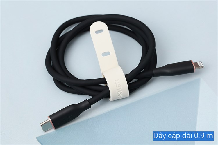 Cáp Type C - Lightning MFi 0.9m Anker PowerLine III Flow A8662 Màu Đen