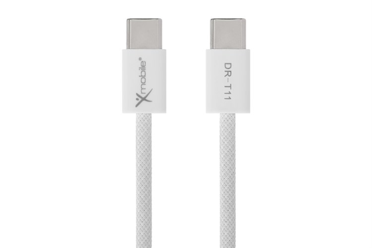 Cáp Type C - Type C 2m Xmobile DR-T11 Màu Xám nhạt
