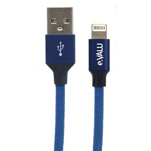 Dây cáp Lightning 1 m e.VALU LTL-01 Màu Xanh Dương