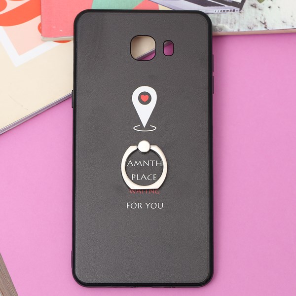 Ốp lưng Galaxy C9 Pro Nhựa cứng viền dẻo Solid Ring COSANO SR170801 Wing