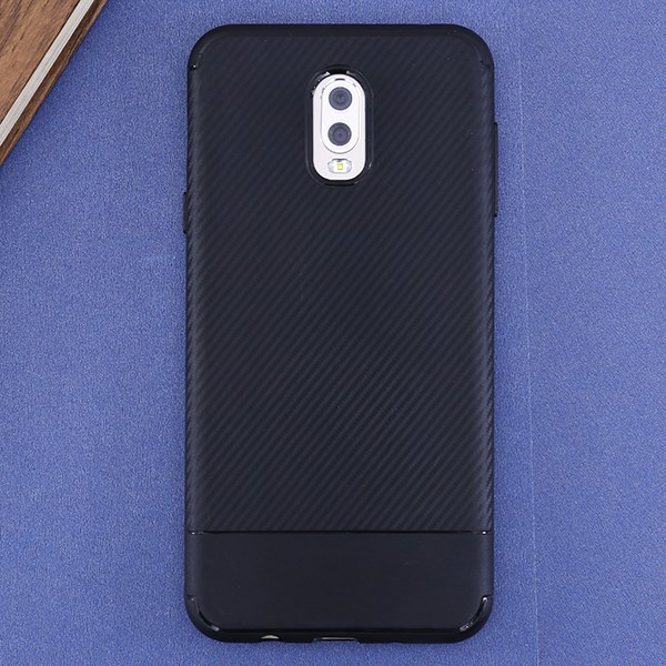 Ốp lưng Galaxy J7 plus Nhựa dẻo Carbon Shine Đen