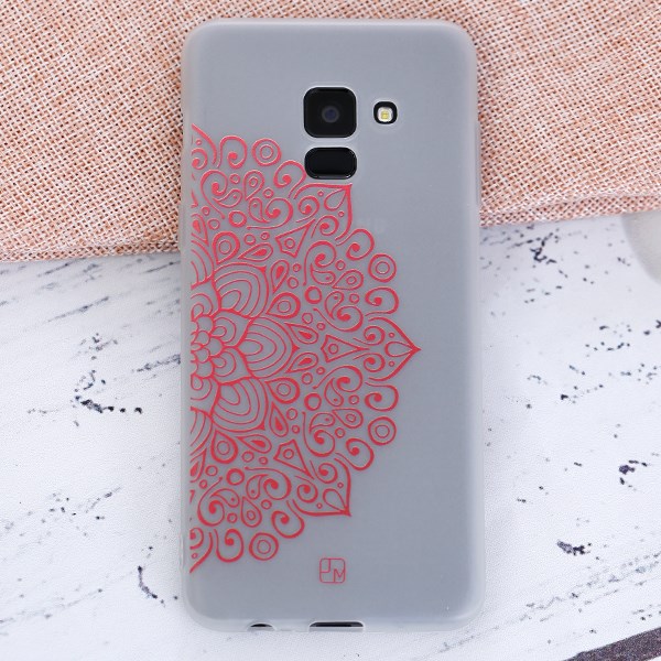 Ốp lưng Galaxy A8 2018 Nhựa dẻo Pashionful JM JM080101 Henna hoa đỏ