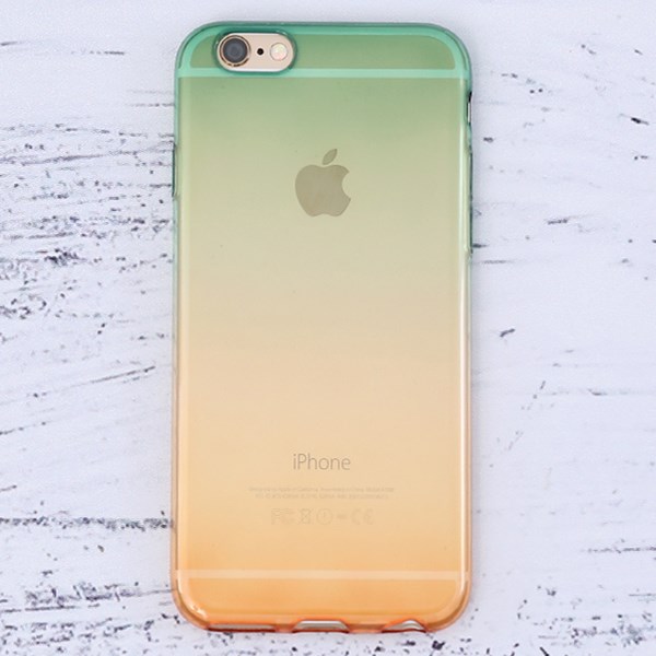 Ốp lưng iPhone 6-6S nhựa dẻo Double color TPU OSMIA Xanh lá Cam