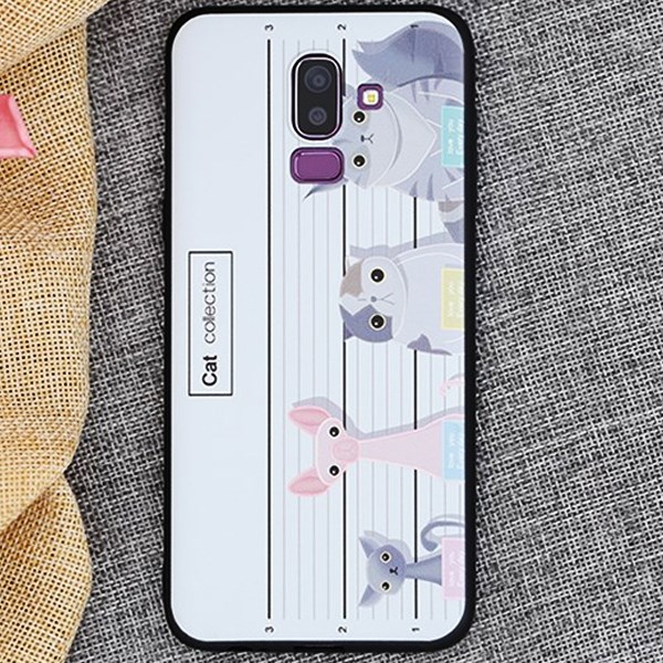 Ốp lưng Galaxy J8 Nhựa dẻo TPU Printing MEEKER TSK12 Cat Collection