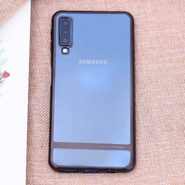 Ốp lưng Galaxy A7 2018 Nhựa dẻo Electroplating future COSANO đen