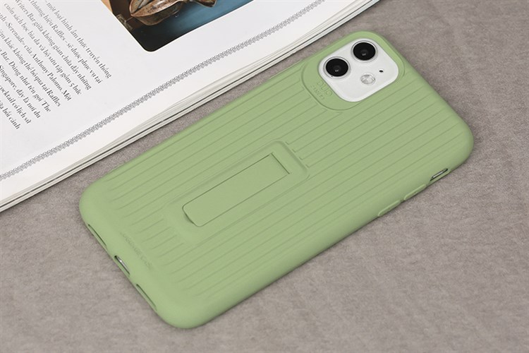 Ốp lưng iPhone 11 Nhựa dẻo Luggage Kick JM Màu Xanh mint