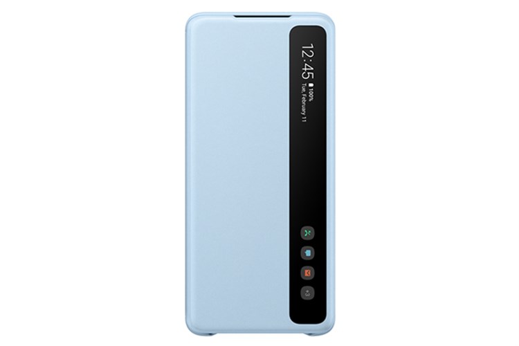 Bao da Galaxy S20+ nắp gập Clear View Cover Samsung Màu Xanh Dương
