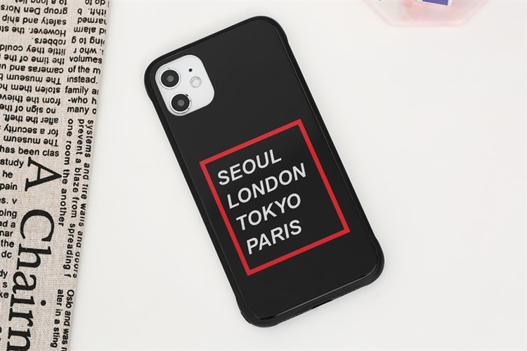 Ốp lưng iPhone 11 Nhựa dẻo Tempered Glass Frameless TPU COSANO CSP867 Seoul Màu Đen