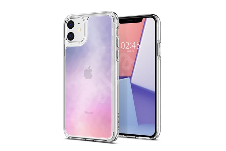 Ốp lưng iPhone 11 Silicone Spigen Crystal Hybrid Quartz Chính hãng Màu Trắng