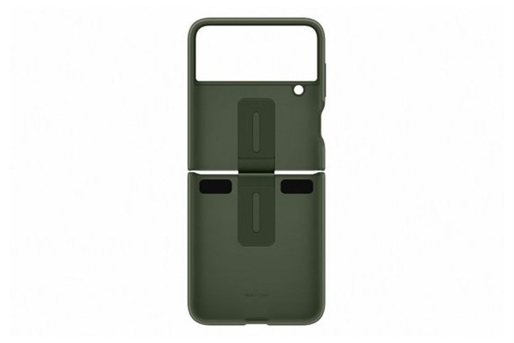 Ốp lưng nắp gập Galaxy Z Flip4 Silicone kèm vòng đeo Samsung Chính hãng Màu Xanh lá