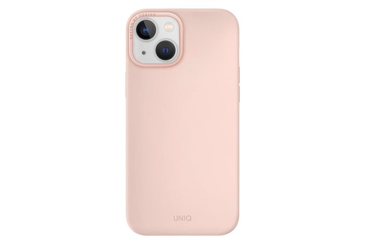 Ốp lưng Magsafe iPhone 14 Silicone UniQ Hybrid Lino Chính hãng Màu Hồng