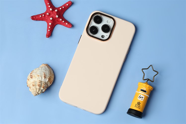 Ốp lưng iPhone 14 Pro Max Nhựa dẻo METS CANDY TPU JM Màu Cam sữa