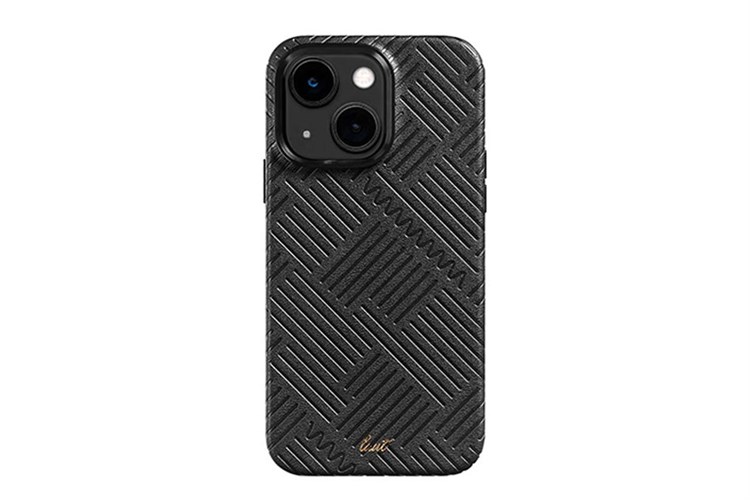 Ốp lưng iPhone 14 Nhựa dẻo Da PU Laut MOTIF Chính hãng Màu Đen