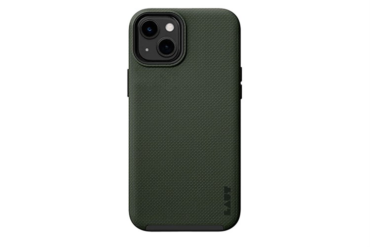 Ốp lưng iPhone 14 Nhựa cứng viền dẻo Laut SHIELD Màu Xanh Oliu
