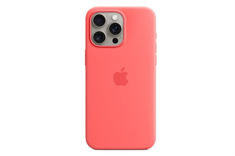 Ốp lưng Magsafe iPhone 15 Pro Max Silicone Apple Màu Hồng đào