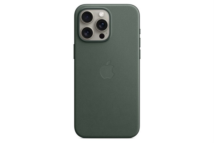 Ốp lưng Magsafe iPhone 15 Pro Max Vải tinh dệt Apple Màu Xanh lá