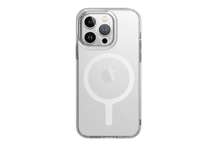 Ốp lưng MagSafe iPhone 15 Pro Nhựa cứng viền dẻo UNIQ HYBRID MAGCLICK CHARGING LIFEPRO XTREME (AF) Màu Xám