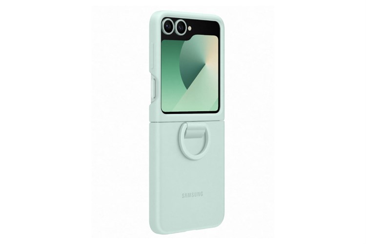 Ốp lưng nắp gập Galaxy Z Flip6 Silicone Samsung Chính hãng Màu Xanh mint