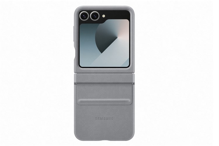 Ốp lưng Galaxy Z Flip6 Da thực vật Samsung Chính hãng Màu Xám