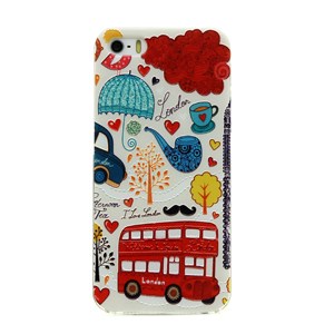 Ốp lưng iPhone 5 - 5S Nhựa in London Bus