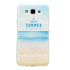 Ốp lưng Galaxy E7 Nhựa dẻo mỏng Biển Xanh