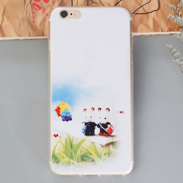 Ốp lưng iPhone 6 - 6s Plus Nhựa dẻo in Thỏ