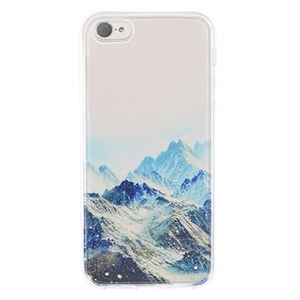 Ốp lưng iPhone 5 - 5S Nhựa cứng viền dẻo Semi Inside Printing Núi Xanh navy