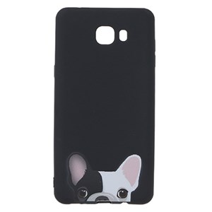 Ốp lưng Galaxy C9 Pro Nhựa dẻo Candy Print Dog JM Đen