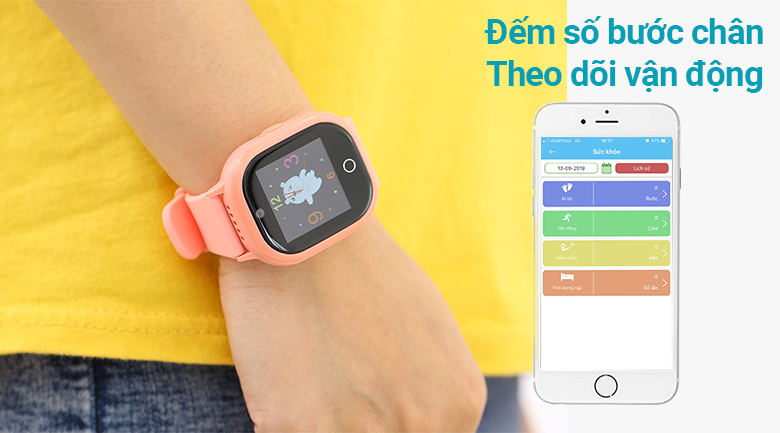 Đồng hồ thông minh trẻ em Kidcare 06S theo dõi vận động