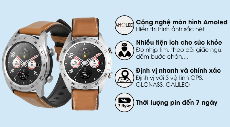 Đồng hồ thông minh Honor Watch Magic 42mm dây da