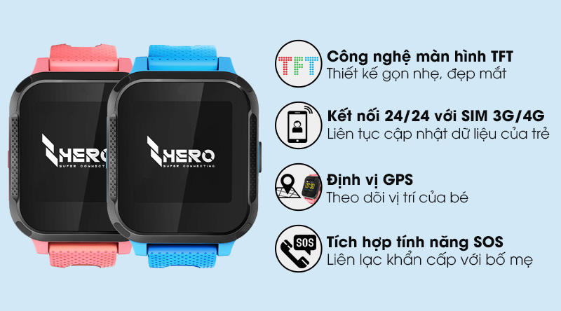 Đồng hồ định vị trẻ em Masstel Smart Hero 2