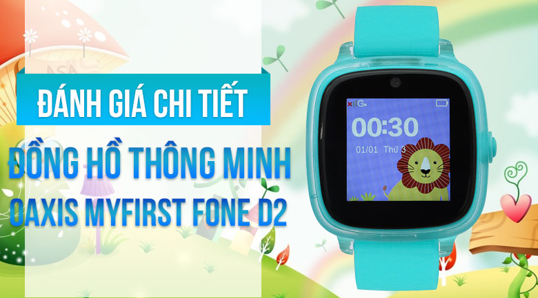 Đồng hồ định vị trẻ em Oaxis MyFirst Fone D2 Xanh