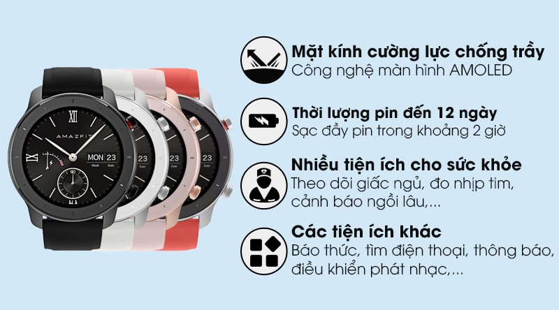 Đồng hồ thông minh Huami Amazfit GTR 42mm đen