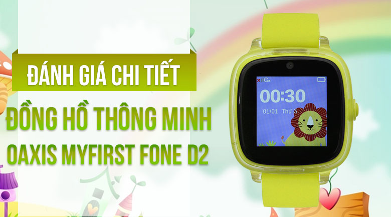 Đồng hồ định vị trẻ em Oaxis MyFirst Fone D2 Vàng