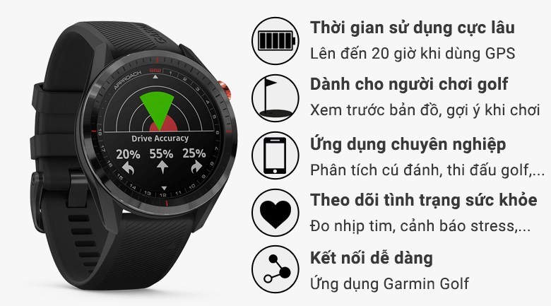 Đồng hồ thông minh Garmin Approach S62 47mm