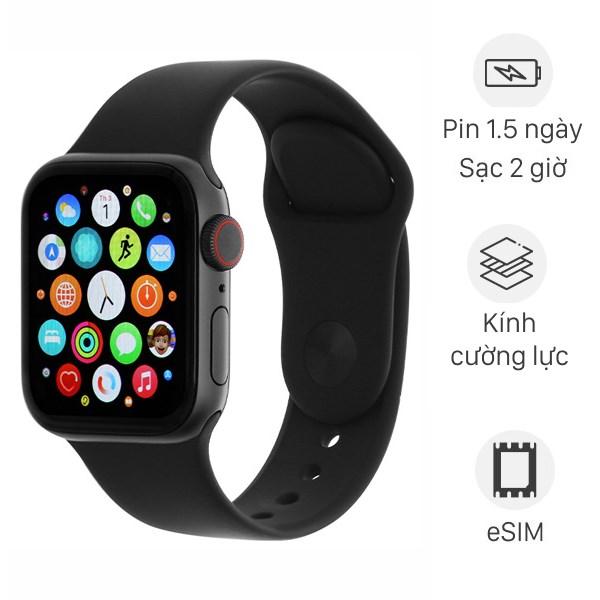 Đồng hồ thông minh Apple Watch S6 LTE 40mm viền nhôm dây silicone