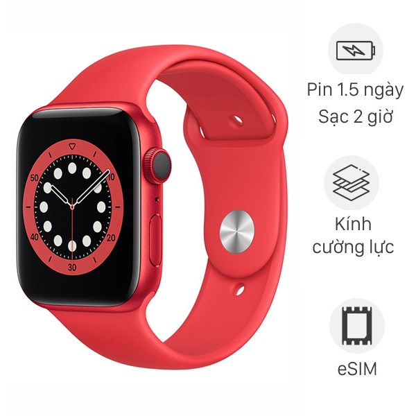 Đồng hồ thông minh Apple Watch S6 LTE 40mm viền nhôm dây silicone