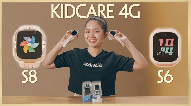 Đồng hồ định vị trẻ em Kidcare S8 4G 43.4mm Hồng