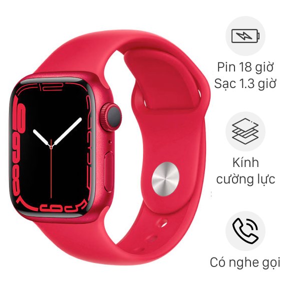 Apple Watch Series 7 GPS 41mm viền nhôm dây silicone