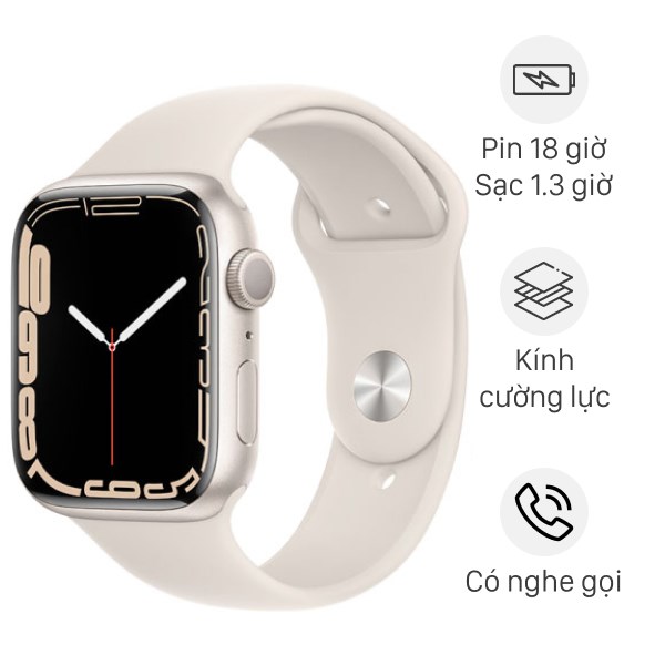 Apple Watch Series 7 GPS 45mm viền nhôm dây silicone