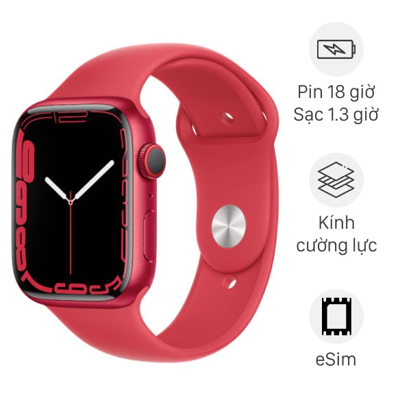 Apple Watch Series 7 LTE 45mm viền nhôm dây silicone