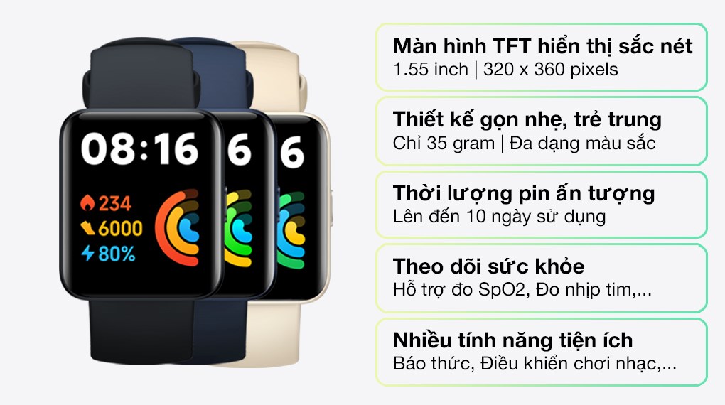 Đồng hồ thông minh Xiaomi Redmi Watch 2 Lite 41.2mm