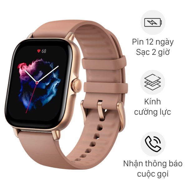 Đồng hồ thông minh Amazfit GTS 3 42.4mm Đen