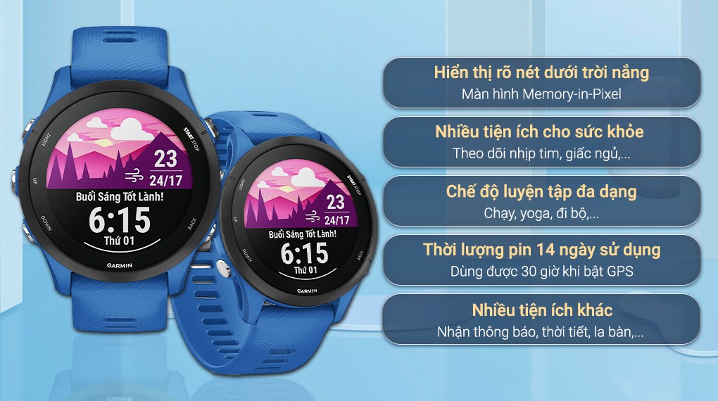 Đồng hồ thông minh Garmin Forerunner 255 45.6mm