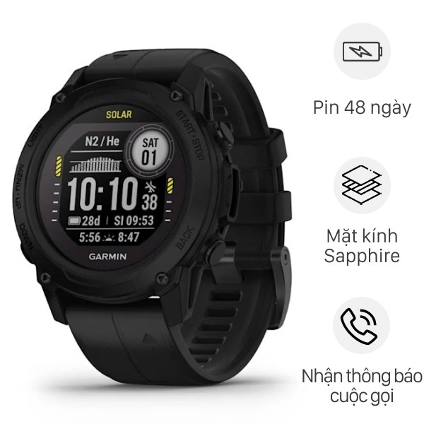 Đồng hồ thông minh Garmin Descent G1 Solar 45.5mm