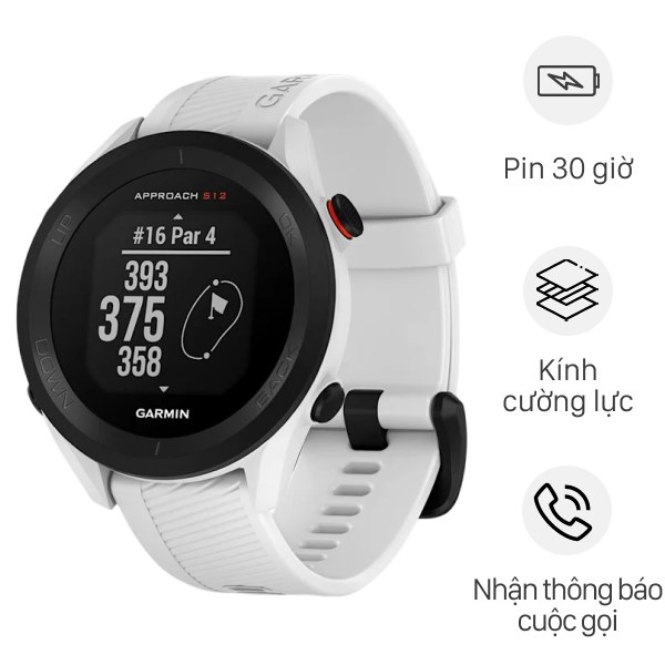 Đồng hồ thông minh Garmin Approach S12 Golf dây silicone