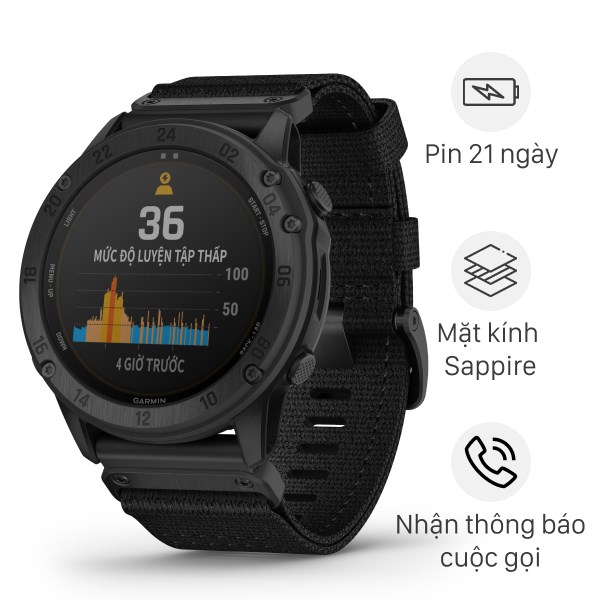 Đồng hồ thông minh Garmin tactix Delta Solar dây nylon