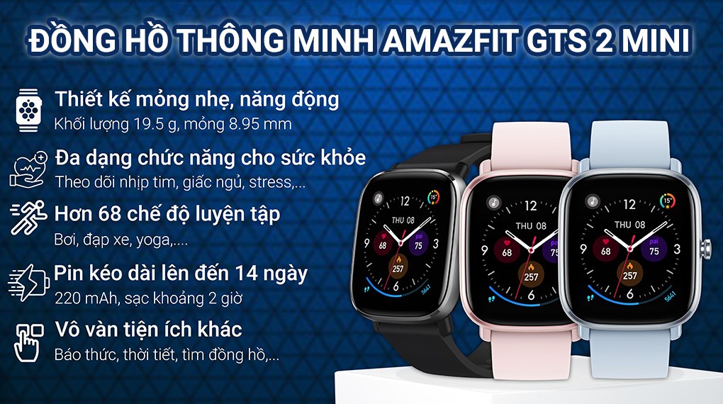 Đồng hồ thông minh Amazfit GTS 2 mini 40.5mm phiên bản mới